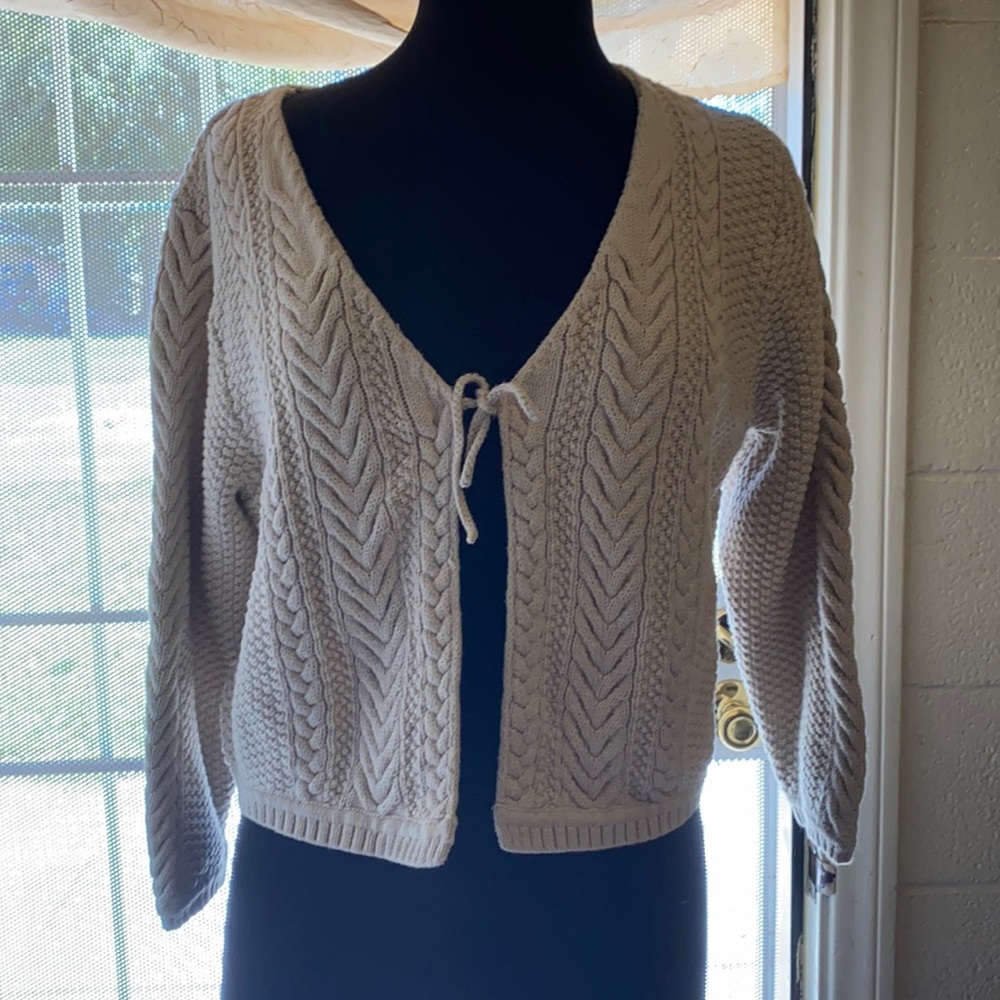 Knitted sweater wrap